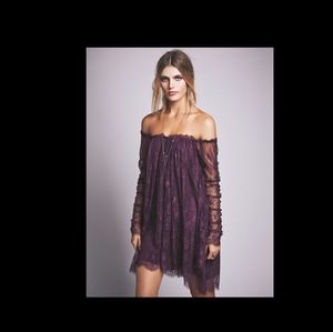 Purple lace dress